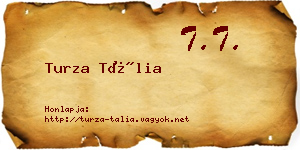 Turza Tália névjegykártya